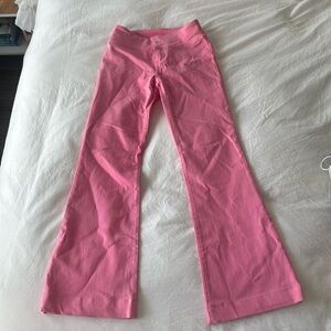 Alice and Olivia pink flare jeans